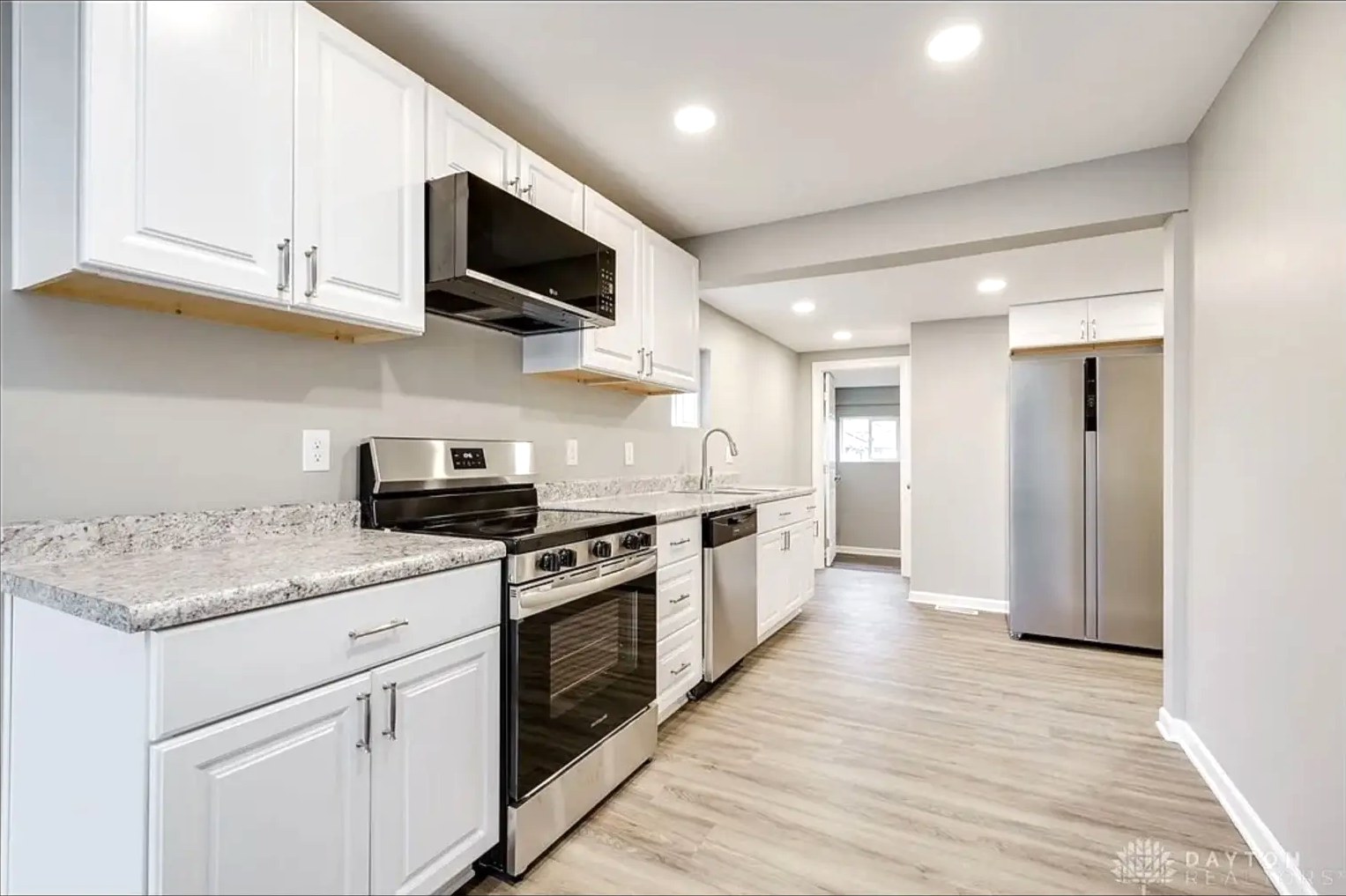 Galley Kitchen Remodel with Granite Tops