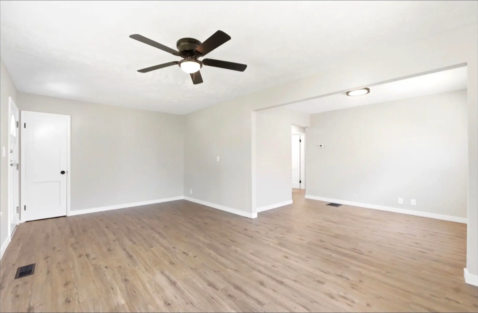 Rebuilt Open Living Area & New Flooring