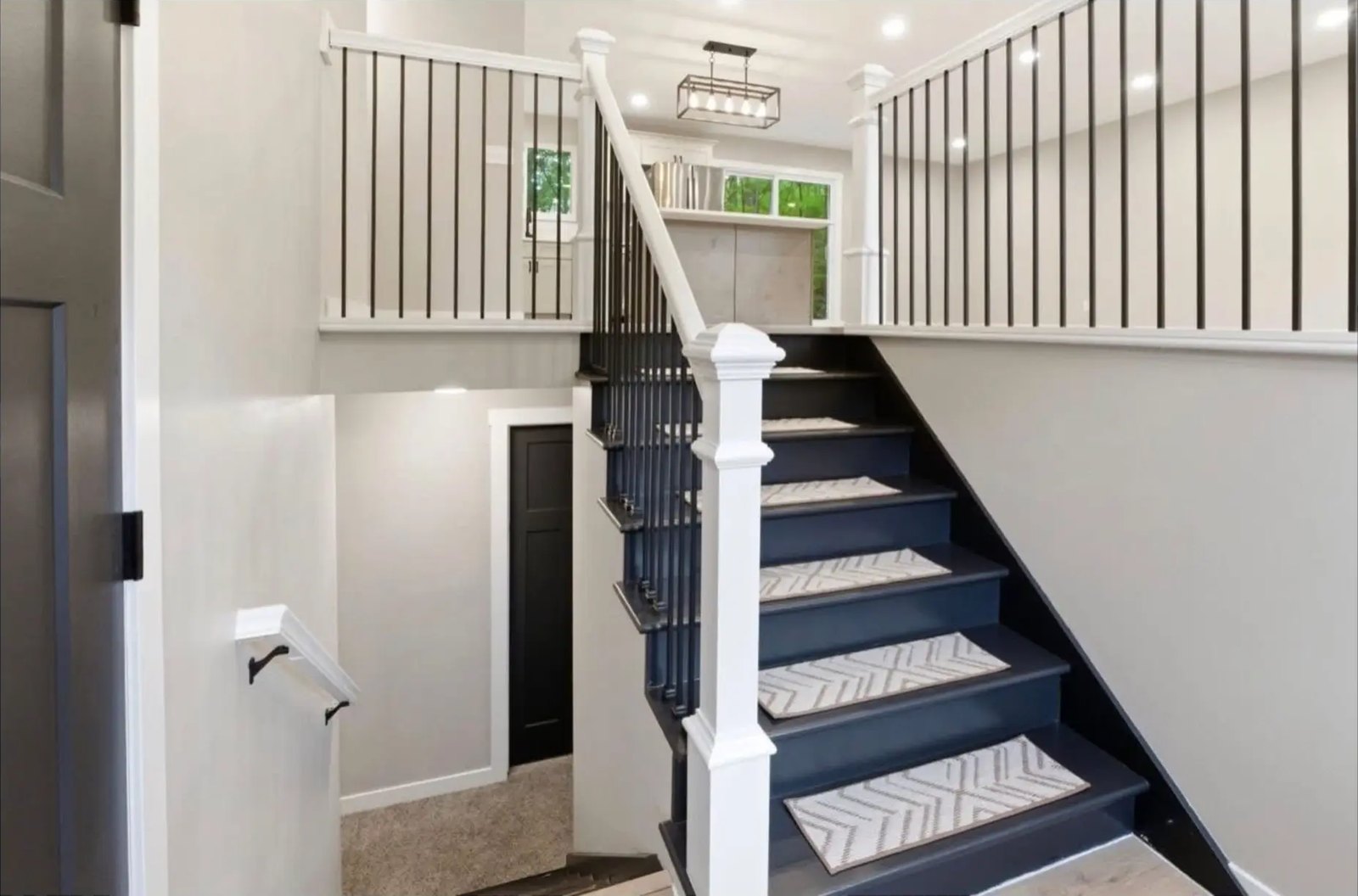 Finished Basement Stairs & Railing