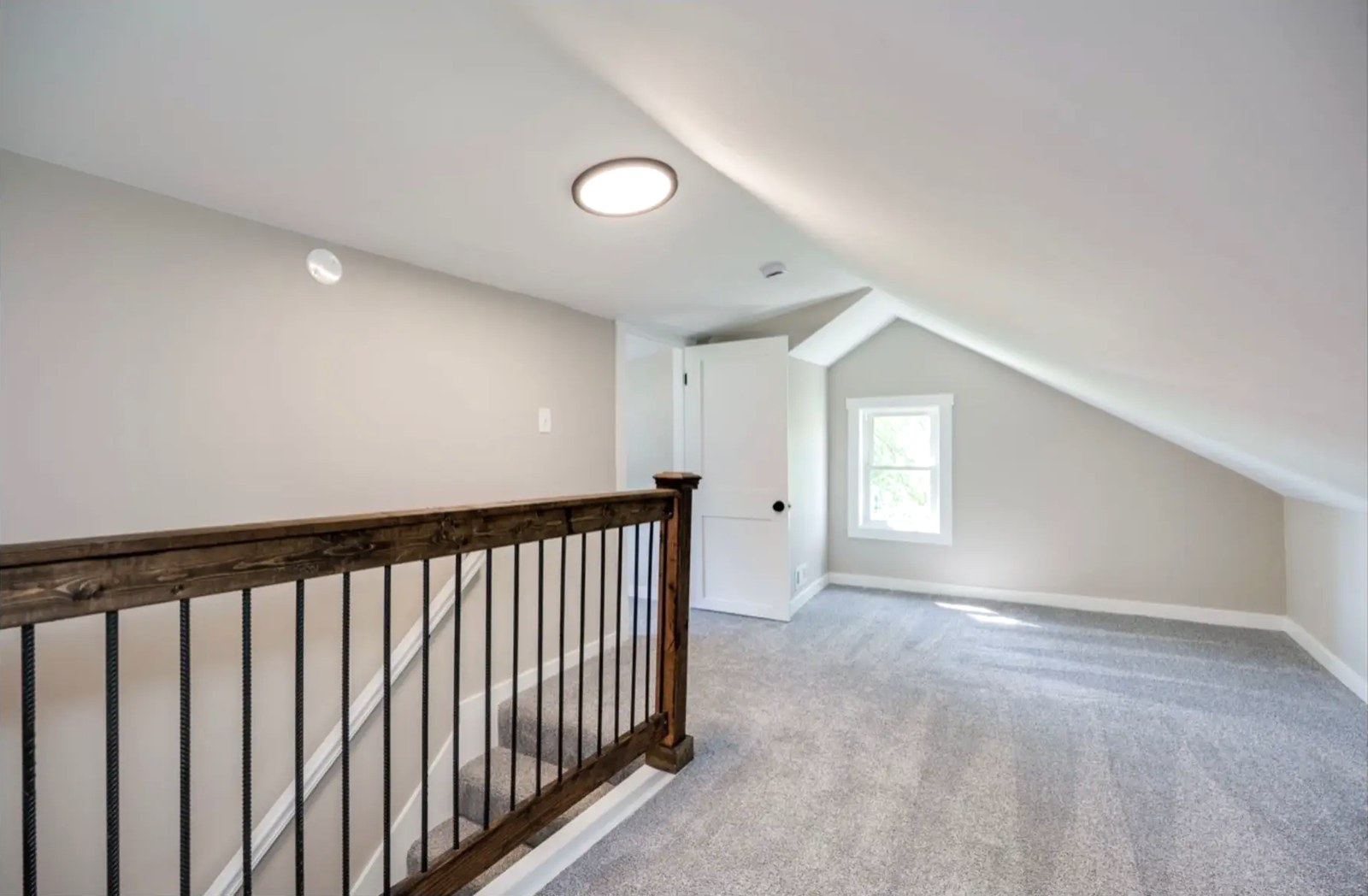 Finished Upstairs Loft & Stair Railing